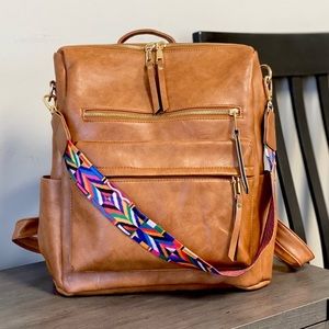 EUC Camden Convertible Backpack in Camel 🧡